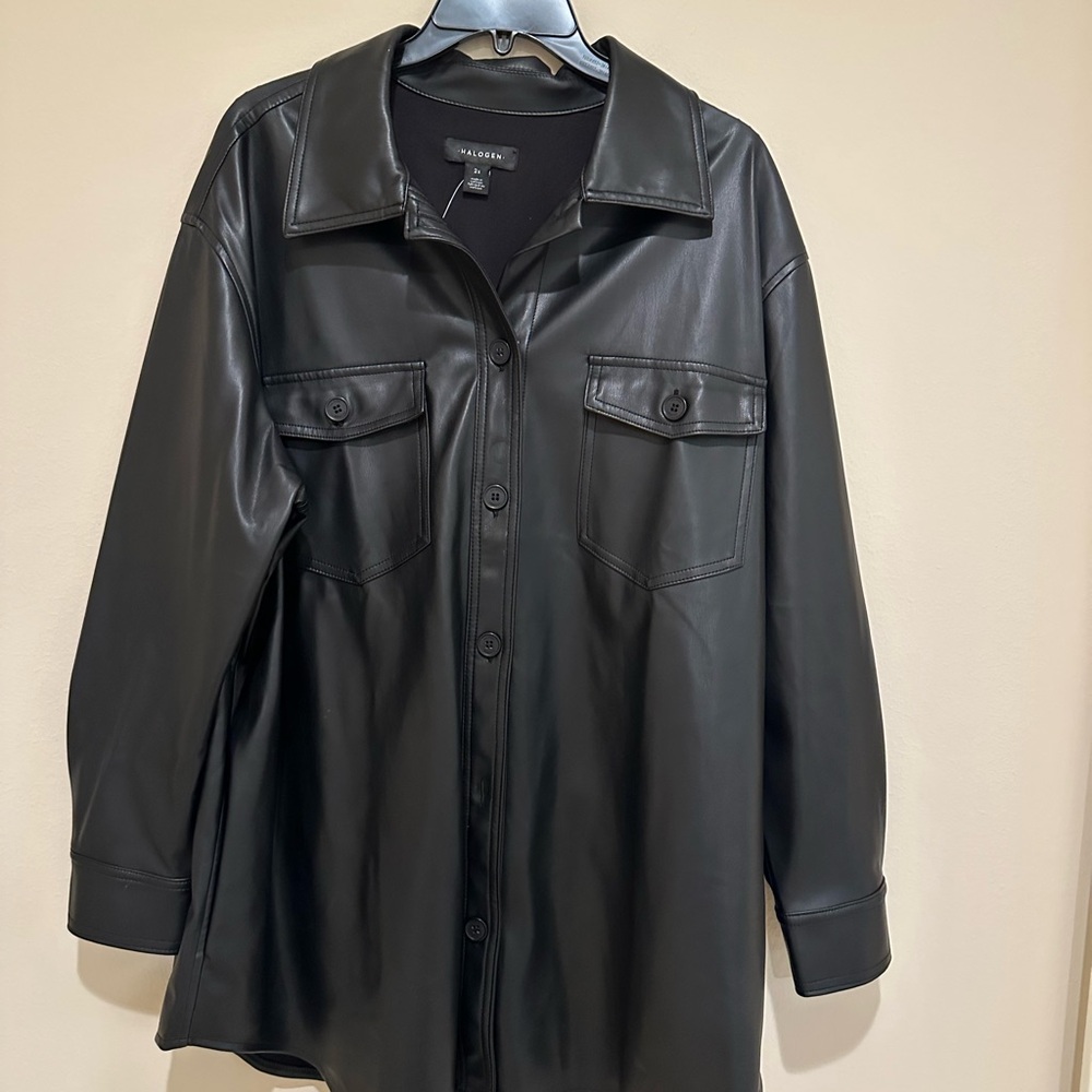 Halogen faux leather jacket. Size 2X.